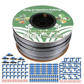 DarkTank front packaging showing full 2000ft drip tape kit and benefits