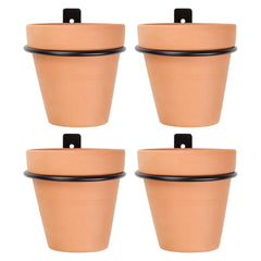 Darware front view of metal ring planters showing compact wall-mounted display and curb appeal