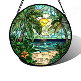 DASTOLL front view green beach suncatcher showing vibrant colors and glow