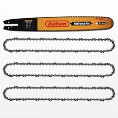 DatsenAAA front packaging showing 18-inch bar and three chains for quick identification and convenience