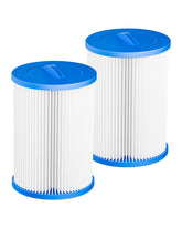 DAYEAR front view of two-pack spa filters showing model and fit benefit