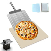 DcYourHome 16 inch square stone front view showing robust cooking surface and uniform heat benefit