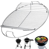 DcYourHome front view of hinged 22 inch grate showing full cooking area and fitment benefit