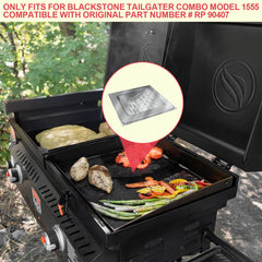 DcYourHome installed heat shield on Blackstone Tailgater demonstrating improved flame control