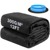 DecoForU front view of packaged 12ft pool pad showing product benefit of easy handling