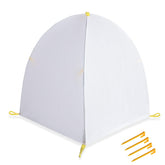 DECOHS front view packaging showing tent and dimensions, easy identification benefit