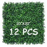 DECWIN front view of 12-panel grass wall showing full coverage and greenery