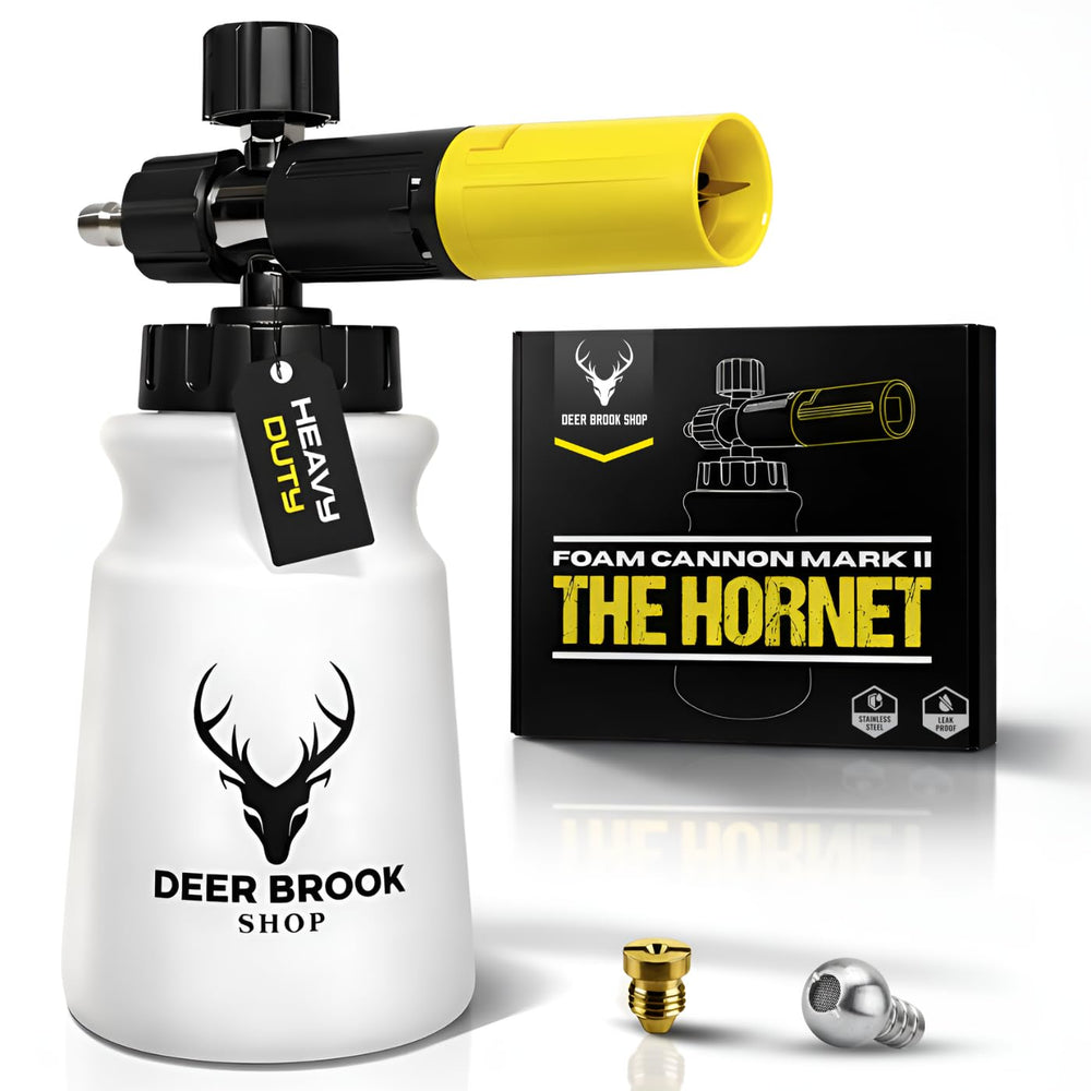 Deer Brook Shop Hornet front view showing robust foam gun design and durability