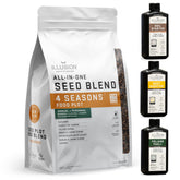 Deer Society front packaging showing complete seed and fertilizer kit benefit: simplified planting
