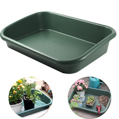 Defemim tray front view showing full footprint and clean containment benefit