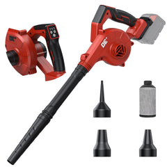 DeForce front view of cordless blower showing compact design and portability