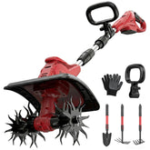 DEJUNPIOOL front view with Milwaukee battery showing cordless convenience