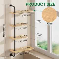 DELLAN shelves in use with plants showing space-saving display benefit