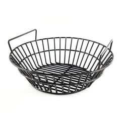 DELSbbq ash basket front view showing fit and sturdy rim for easy handling