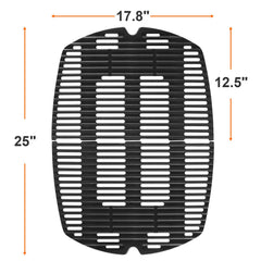 DELSbbq cast-iron grate close-up highlighting durable heat retention