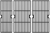 DELSbbq front view of replacement grates showing fit and heavy cast iron construction