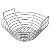 DELSbbq front view of ash basket showing compatibility and quick airflow benefit