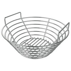 DELSbbq front view of ash basket showing compatibility and quick airflow benefit