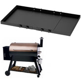 DELSbbq front view mounted shelf showing added storage benefit