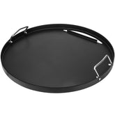 DELSbbq front view of full-size griddle insert showing complete cooking surface and fit