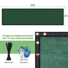DenForste installed on a chain-link fence showing full 6x50ft coverage and privacy benefit