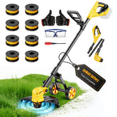 denqir front view of trimmer showing form and attachments for easy storage