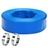 DERPIPE front view of coiled 1.5 inch x 50ft hose showing length and brand durability