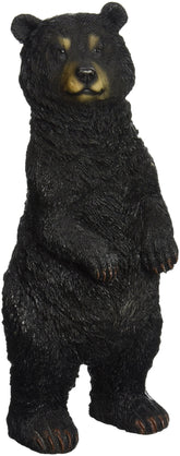 Design Toscano black bear statue front view showing realistic pose and durable finish