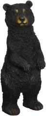 Design Toscano black bear statue front view showing realistic pose and durable finish