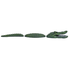 Design Toscano front view of gator statue showing full pose and placement benefit