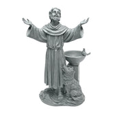Design Toscano front view showing St. Francis statue as peaceful garden focal point