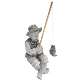Design Toscano front view of Frederic statue showing charming fisherman detail and curb appeal