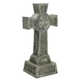 Design Toscano front view of Donegal Celtic cross showing elegant knotwork and focal presence