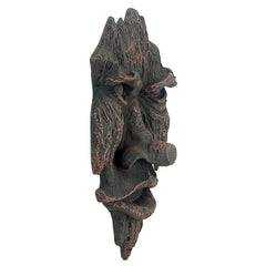 Design Toscano mounted on tree trunk demonstrating conforming fit and natural look