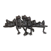 Design Toscano front view of five frogs showing charm and curb appeal
