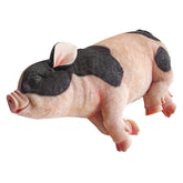 Design Toscano sleeping pig front view showing lifelike paint and charm