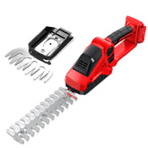 DEVTBLUN trimmer front view showing compact cordless design for easy storage