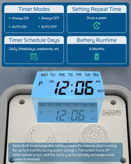 DEWENWILS knob interface close-up for quick programming and intuitive use