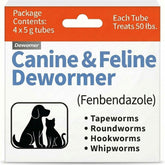 Dewomer front packaging showing product and clear dosing information for convenience