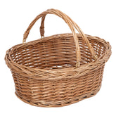 DGANXUN front view of natural wicker basket showing capacity benefit