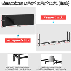 DIAMONDFORGE stacked logs inside rack illustrating easy access and organization