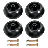 DICMIC front view of 4-piece deck wheel kit showing components and durable finish