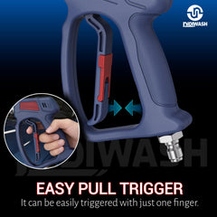 DiDiWash easy‑pull trigger action demonstrating low‑effort pull for extended cleaning comfort