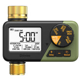 Diivoo brass timer front view showing controls and benefit of clear scheduling