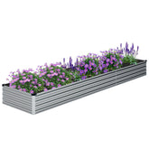 DIIYIV front view assembled raised bed showing long planting area and neat edges