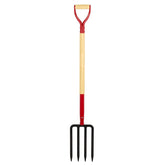 Dikuyeel front view of full 45-inch fork showing sturdy head and handle for reliable digging