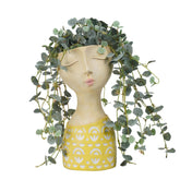 DiliComing front view face planter showing sculptural décor and easy placement benefit