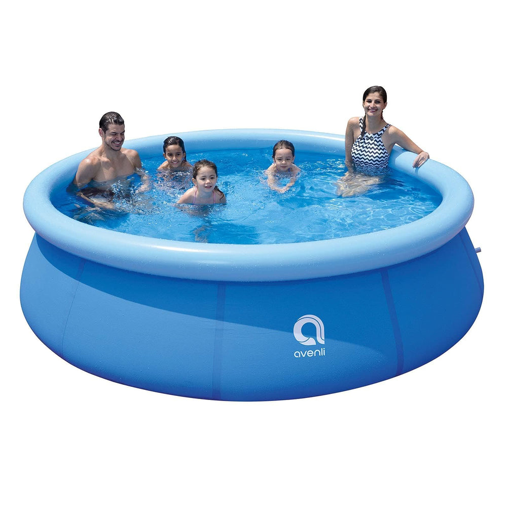 DIMAR GARDEN front view of inflatable pool showing full setup and curb appeal