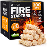 DIMTORI front packaging showing 300 pieces for dependable fire starts