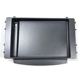 Direct Store cast iron griddle front view showing flat cooking surface and lip for secure fit
